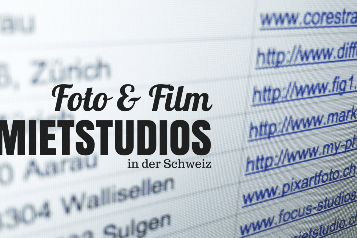 Ihr sucht ein Mietstudio für Foto- und Filmproduktionen in der Schweiz?